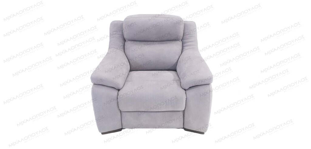 Italian leather armchair with electric tilt