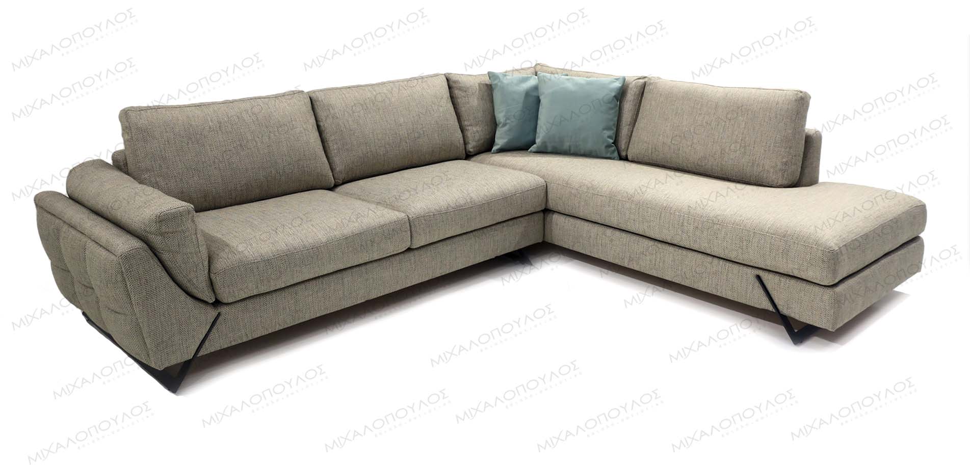 Sofa with metal legs