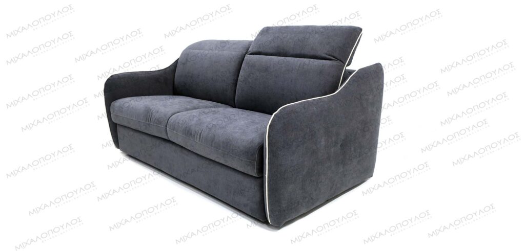 Sofa bed with reclining headrest mechanism