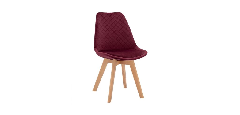 Καρέκλα με ξύλινα πόδια & βελούδο