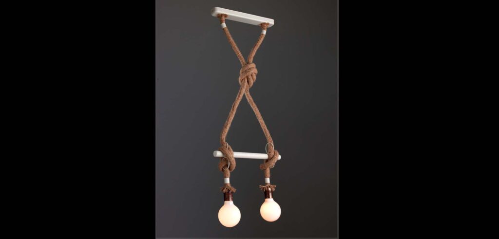 Pendant lights with rope