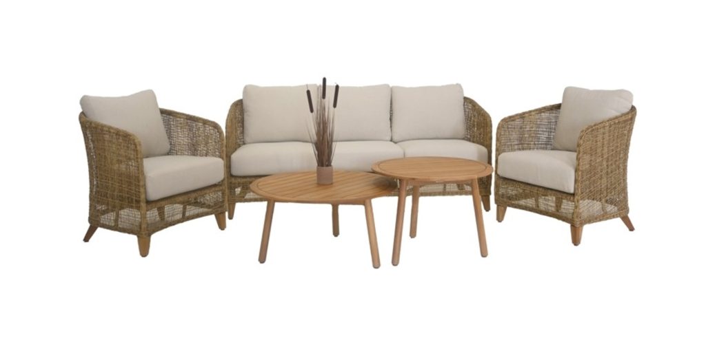 Σετ Καθιστικό 4Τμχ Ξύλο Teak / Wicker